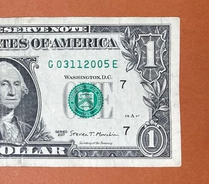 11. März 2005 ; 3. November 2005 (G 03112005 E) Geburtstagsschein 1 Dollar One Dollar Schein - Bild 1 von 3