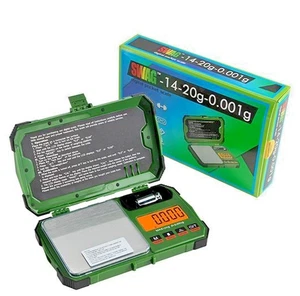 Swag Pocket Digital Pocket Scale 20g x 0.001g Green Cal Weight Jewelry Gram Herb - Picture 1 of 2