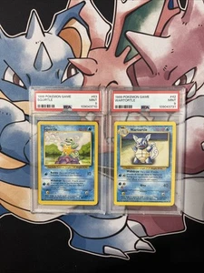 PSA 9 MINT Pokemon TCG Slab 1999 Base Squirtle Wartortle Duo - Picture 1 of 2