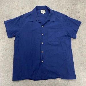 Naked & Famous Button Down Shirt Blue Size XL - Picture 1 of 6