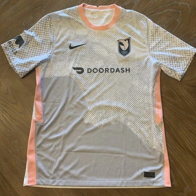 Authentic Nike Angel City FC 2023 Away Soccer Jersey Size Lg 21x29 NWSL DoorDash - Image 1 of 4