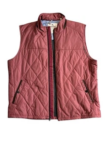 Tommy Bahama Jacket Quilted Puffer Vest Lightweight Red Full Zip Mens XL EUC - Picture 1 of 9