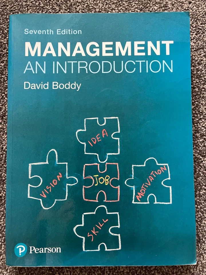 Management An Introduction 7th Edition 2017 David Boddy Paperback - Image 1 of 1