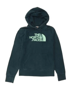 THE NORTH FACE Womens Graphic Oversized Hoodie Jumper UK 6 XS Green Cotton BS02 - Picture 1 of 3