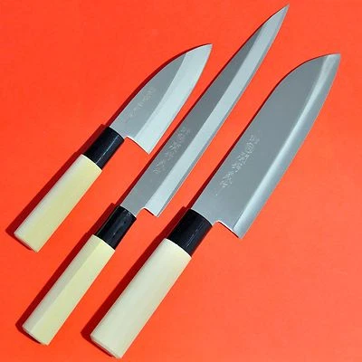 Set Japanese YAXELL kitchen chef knife Santoku Yanagiba Deba Small  japon Messer - Image 1 of 4