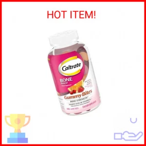 Caltrate Gummy Bites 500 mg Calcium and Vitamin D Supplement, Black Cherry, Stra - Picture 1 of 2