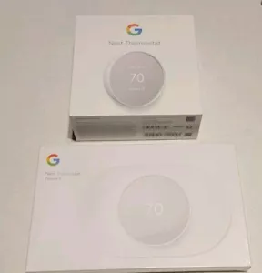 New Google Nest Smart Thermostat Snow + Trim Kit GA01334-US GA01837-US Alexa - Picture 1 of 7