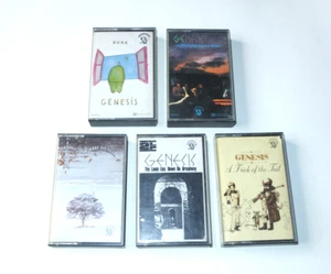 Genesis - 5 Paper Label Cassette Tape Bundle -DUKE, A Lamb Lies down on Broadway - Picture 1 of 6