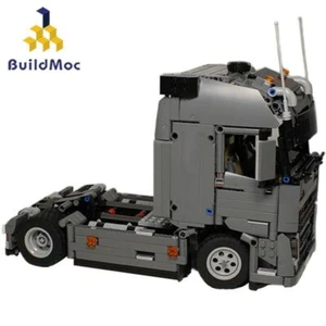 Volvo Medium Truck FH Tractor Unit Vehicle Car 1077 Bricks Building Blocks Set - Picture 1 of 3