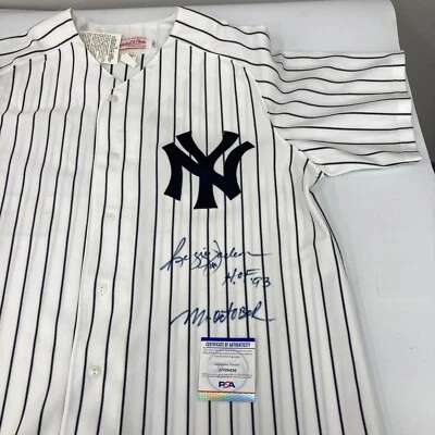 Reggie Jackson HOF 1993 Mr. October Signed Authentic New York Yankees Jersey PSA - Image 1 of 4