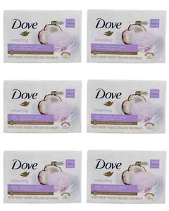6 X Dove Entspannend Beauty Seife Mit Kokosnuss Milch & Jasmin 4 X 90g (24 - Bild 1 von 3