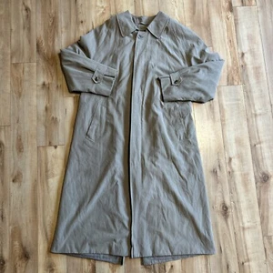 Brooks Brothers Trench Coat Jacket Mens 42 Beige Removable Wool Liner Vintage - Picture 1 of 11