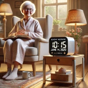 Robin Clock w/ Large Digital Display Calendar Alarms & Reminders - Picture 1 of 4