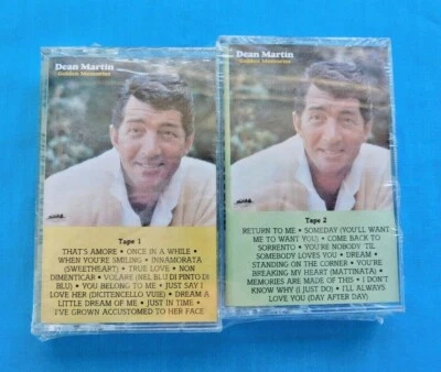 1990 BRAND NEW 2 CASSETTE TAPE SET Dean Martin "GOLDEN MEMORIES: 4X2L-57348-1 - Image 1 of 4