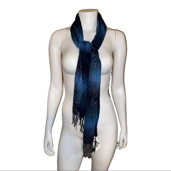 Steve Madden Mid Weight Floral Muffler Scarf Brown White One Size