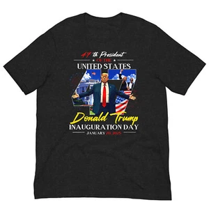 President Donald Trump Inauguration Day 2025 47Th USA Flag T-Shirt - Picture 1 of 16