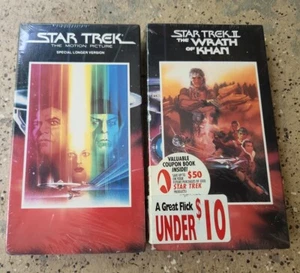 Star Trek: The Motion Picture (VHS, 1980, Special Longer Version) & Star Trek 2 - Picture 1 of 5