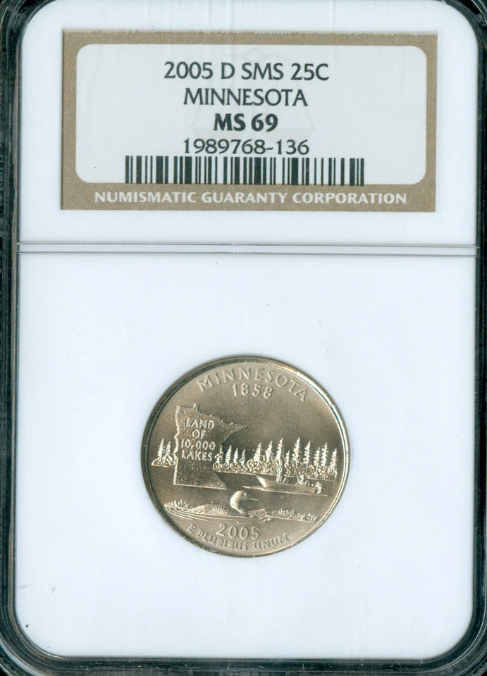 2005 D MINNESOTA QUARTER NGC MS69 SMS   . - Image 1 of 4