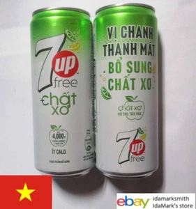Vacío 7UP GRATIS con lata de refresco de fibra VIETNAM 320 ml 2022 VN Pepsi 7 Up Asia Collect - Imagen 1 de 15
