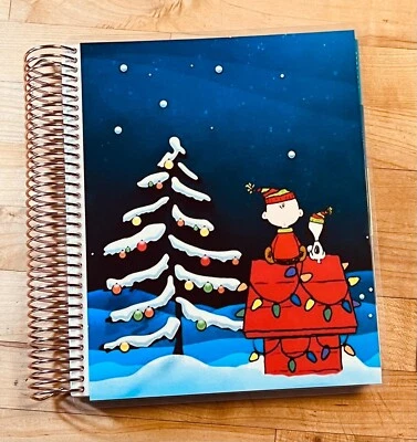 HANDMADE Peanut Christmas Cover Set 4 use w/ Erin Condren Life Planner~