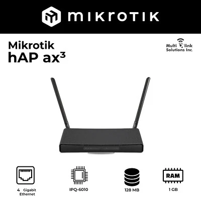 MikroTik hAP ax3 Int version C53UiG+5HPaxD2HPaxD - Image 1 of 4