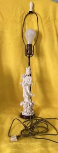 Blanc De Chine Quan Guan Yin Kwan Yin Guanyin Diosa Estatua Lámpara de Mesa Funciona - Imagen 1 de 15