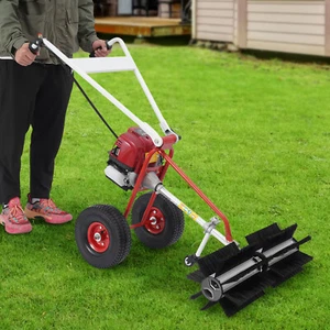 4-Takt Handschub Rasenbürste Kehrmaschine Rasenreinigung Kehrmaschine Kehrmaschine - Bild 1 von 16