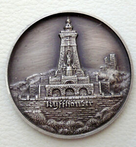 Kyffhäusermedaille in Silber, versilbert, 50 mm Durchmesser