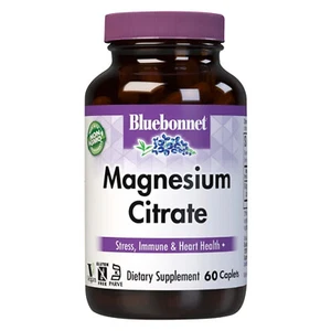 Bluebonnet Magnesium Citrate 60 Caplets - Picture 1 of 8