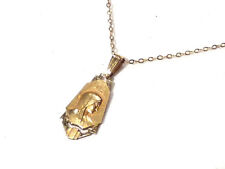 Bijou plaqué or 18 carats collier pendentif Vierge année 30 necklace