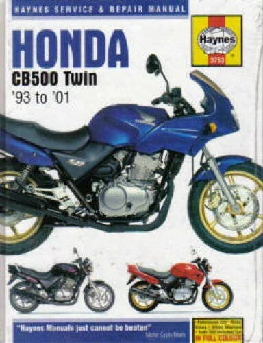 Haynes Honda CB500 1993-2001 Manual de Reparo de Motocicleta: H3753 - Imagem 1 de 1