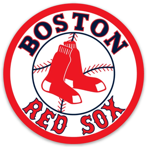 Boston Red Sox logo Type Twin Red Sox MLB Baseball Die-Cut Round MAGNET Cover