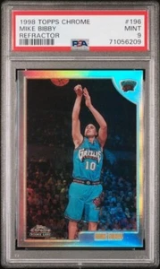 1998 Topps Chrom MIKE BIBBY Grizzlies RC Rookie REFRAKTOR Karte 196 neuwertig PSA 9 - Bild 1 von 1