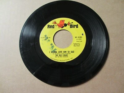 THE JELLY BEANS - I WANNA LOVE HIM SO BAD RED BIRD 45  - Image 1 of 2