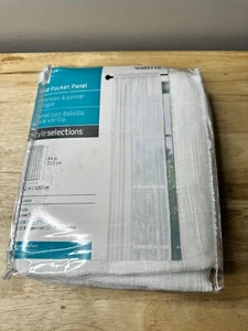 Style Selections Rod Pocket Panel 52x84 Snow - Picture 1 of 3