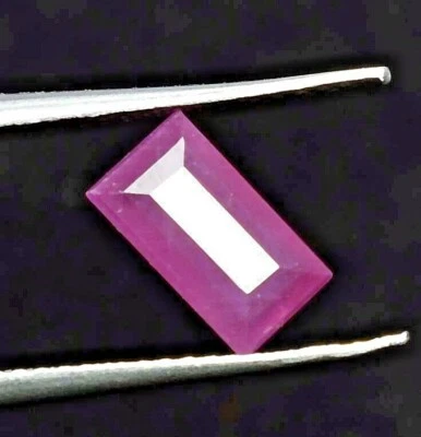 AAA Natural Mozambique Pink Ruby Loose Emerald Cut CERTIFIED Gemstone 1.75 CT - Image 1 of 4