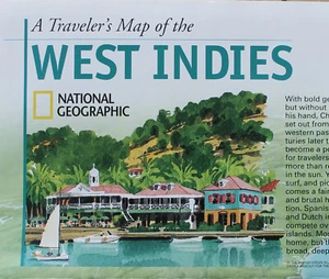 West Indies / Travelers Map National Geographic Map March 2003 - Picture 1 of 4