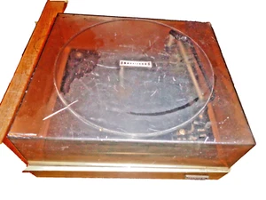 Tocadiscos vintage Lloyds 2Y16-08A (plateado/madera) Inglaterra PARA REPUESTOS - Imagen 1 de 10