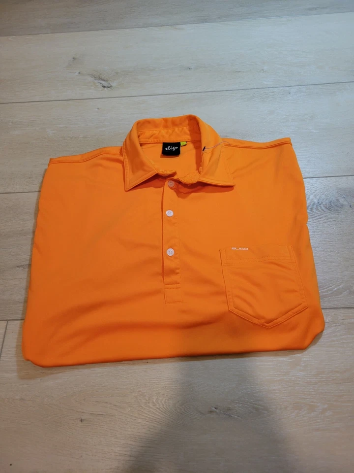 Sligo Orange Solid Golf Polo performance EXTRA LARGE pocket  - Image 1 of 4