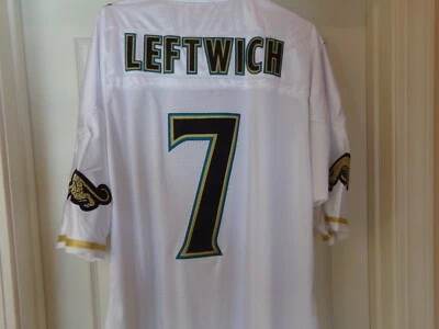 Camiseta deportiva blanca "BYRON LEFTWICH" auténtica Reebok Jacksonville Jags (56) nueva con etiquetas $279 Foto 1 de 4