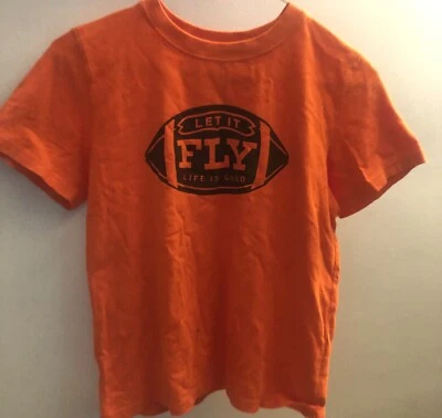 Camiseta de fútbol manga corta Life is Good Boys talla L 10 naranja Let It Fly Foto 1 de 3
