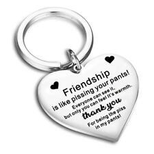 Funny Novelty Friendship Heart Keychain Keyring A Perfect Gift for Best Friend