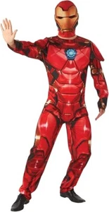 Iron Man Adult Men's Costume Cosplay Deluxe Jumpsuit with Mask - Rubie's 300100 - Picture 1 of 6
