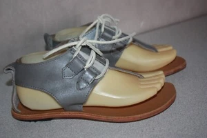SOREL Sandales Cuir Lacets Cordons Gris T 38 TBE - Imagen 1 de 7