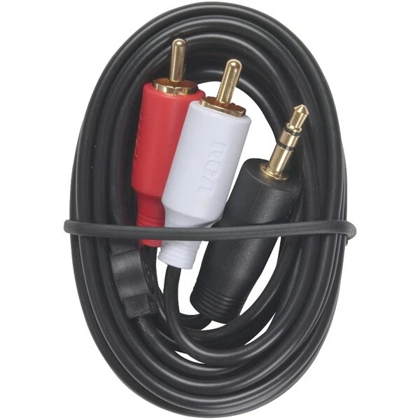RCA AH205R MP3 3.5mm to 2 RCA Plugs Y-Adapter, 3ft Foto 1 de 1
