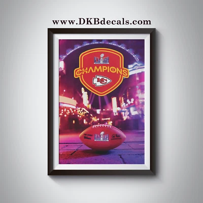 Kansas City Chiefs Super Bowl LVIII Champions Poster - Various Sizes to 13"x19"