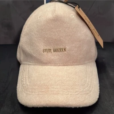 Gorra de béisbol STEVE MADDEN para mujer forrada de satén logotipo dorado difuso ajustable. Nuevo con etiquetas Foto 1 de 4