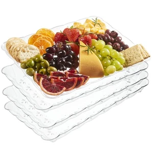 Plastic Serving Trays - Serving Platters Rectangle 9X13 Disposable Party Dish... - Picture 1 of 9