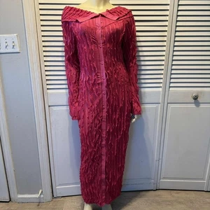 Maxi Vestido Para Mujer Rosa con Volantes Hombro Descubierto M - Imagen 1 de 10
