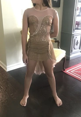 Vestido lírico color champán de la alineación. Adulto XS Foto 1 de 4